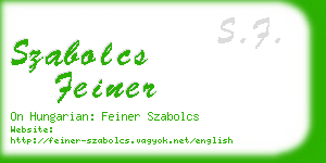 szabolcs feiner business card